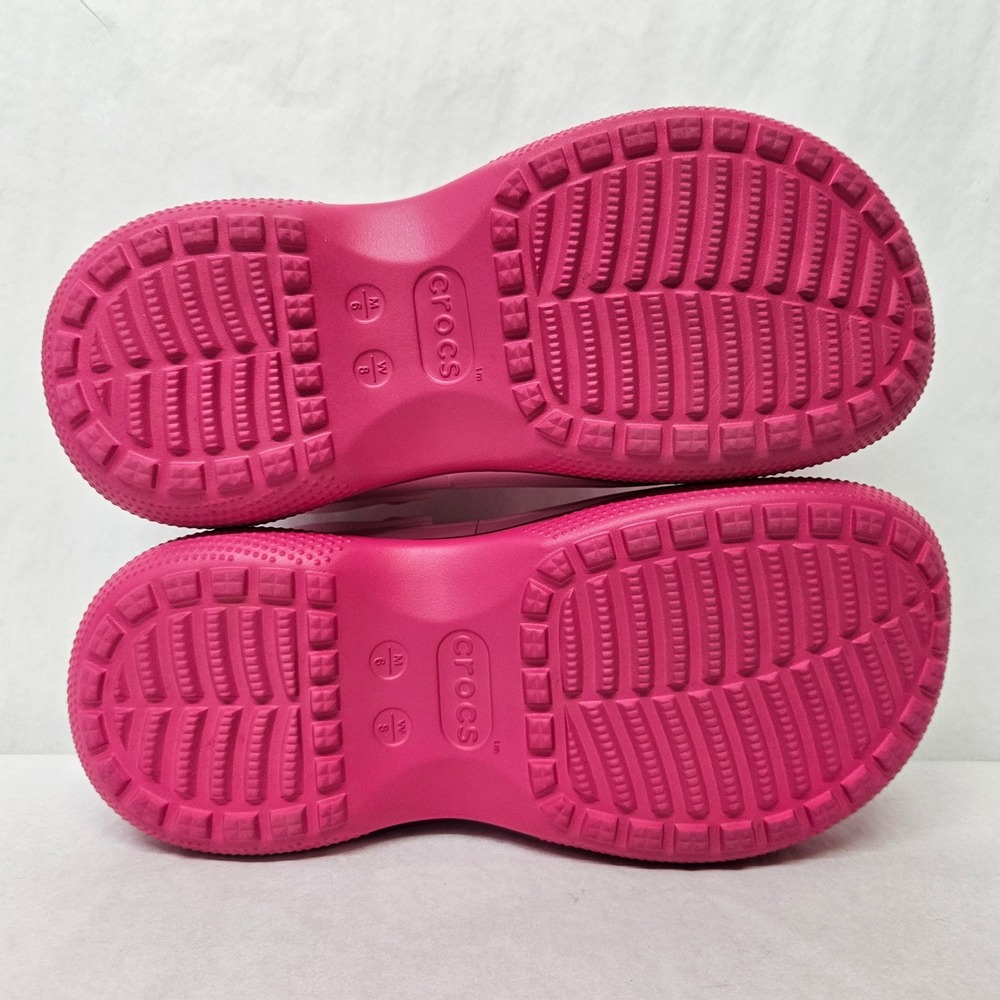 Crocs Classic Stacked Clog Platform 211355-6ZQ Pink Dragon Fruit Womens Size 8 - Picture 7 of 8